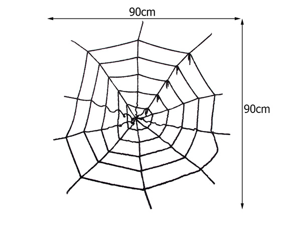 Sztuczna duża pajęczyna czarna halloween dekoracja