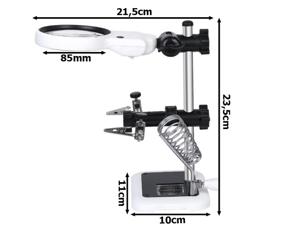 Trzecia ręka zestaw do lutowania uchwyt lupa led