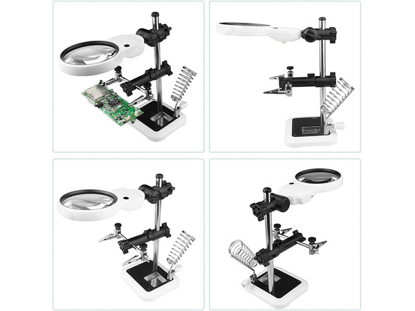 Trzecia ręka zestaw do lutowania uchwyt lupa led