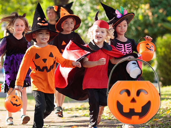 Wiaderko halloween pojemnik dynia na cukierki duże