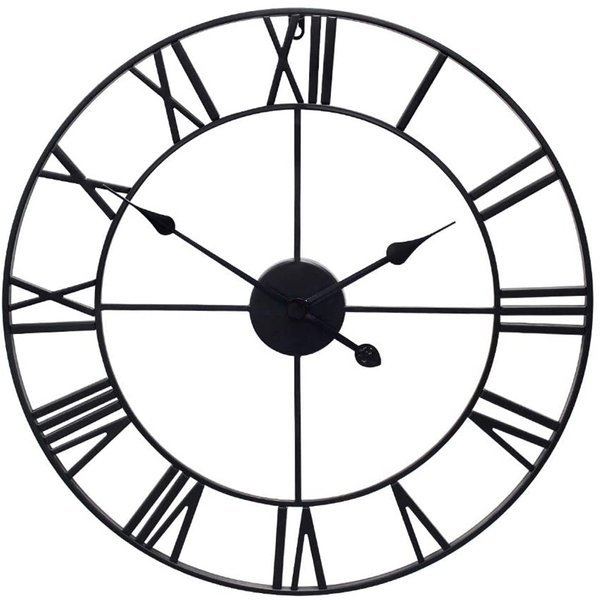Zegar ścienny rzymski retro vintage loft 3d 50cm