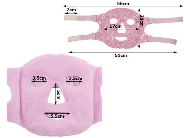 Żelowa maska chłodząca na twarz ogrzewająca relksująca okład na oczy żel