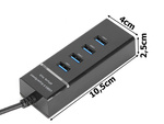 Hub usb 3.0 rozgałęźnik portów 4 porty rozdzielacz przejściówka adapter