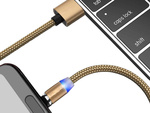 Kabel magnetyczny przwód do ładowania 3w1 micro typ-c usb lightning 1m