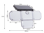 Lampa solarna 181 led z czujnikiem ruchu zmierzchu + pilot ogrodowa uliczna