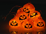 Lampki 10 led wiszące dynie halloween 200cm świecąca dekoracja ozdoba dynia