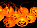 Lampki 10 led wiszące dynie halloween 200cm świecąca dekoracja ozdoba dynia