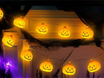 Lampki dynie 10 led wiszące halloween 200cm świecąca dekoracja ozdoba dynia