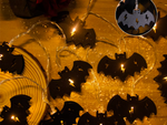 Lampki nietoperz 10 led wiszące halloween 200cm świecąca dekoracja ozdoba