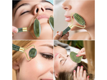 Masażer do twarzy z jadeitu zestaw roller wałek