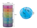 Pojemnik na leki tabletki pudełko pory dnia lekarstwa kasetka tygodniowy