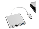 Przejściówka adapter 3w1 hub usb-c usb 3.0 hdmi 4k