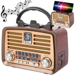 Radio przenośne kuchenne retro radio fm am bluetooth usb akumulator antena