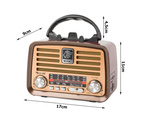 Radio przenośne kuchenne retro radio fm am bluetooth usb akumulator antena